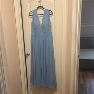Elegant Blue Sleeveless Dress